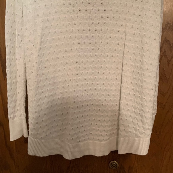 Loft Open Front Cream Cardigan Sweater Size XL - Picture 7 of 8